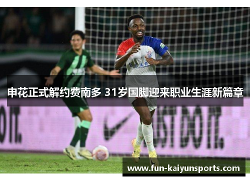 申花正式解约费南多 31岁国脚迎来职业生涯新篇章