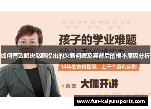 如何有效解决赵鹏提出的欠薪问题及其背后的根本原因分析